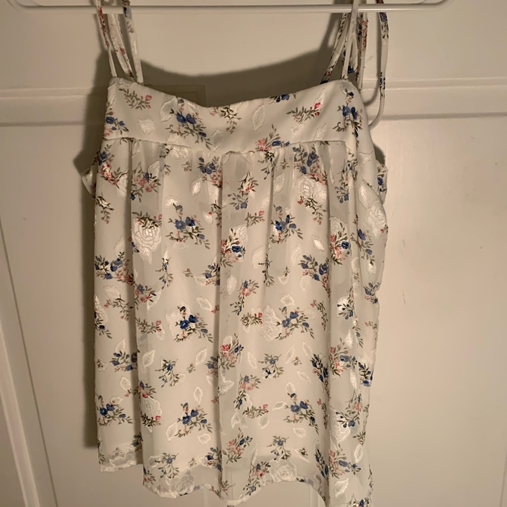 Gilli Floral Print Spaghetti Strap Top